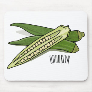 Alfombrilla De Ratón Ilustracion personalizado de Okra