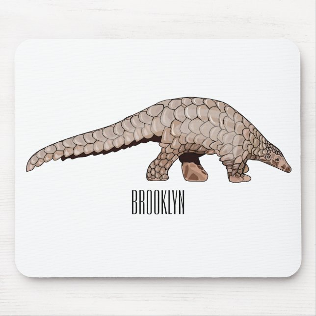 Alfombrilla De Ratón Ilustracion personalizado de Pangolin (Frente)