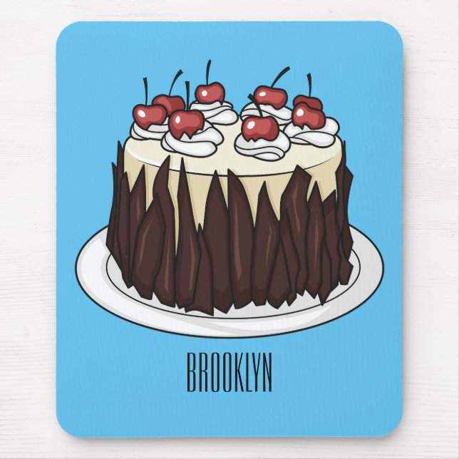 Alfombrilla De Ratón Ilustracion personalizado de pasteles de la Selva  (Frente)