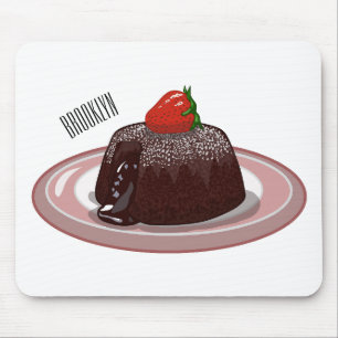 Alfombrilla De Ratón Ilustracion personalizado de pastelitos de lava de