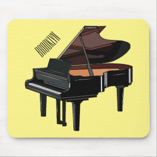 Alfombrilla De Ratón Ilustracion personalizado de piano