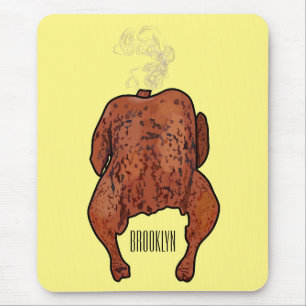 Alfombrilla De Ratón Ilustracion personalizado de pollo asado