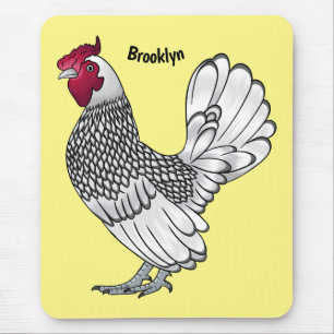 Alfombrilla De Ratón Ilustracion personalizado de pollo de Sebright