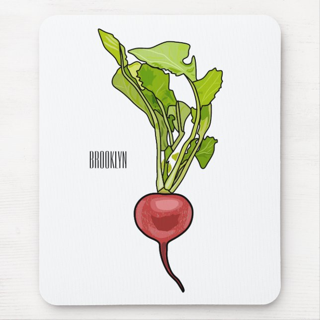 Alfombrilla De Ratón Ilustracion personalizado de Radish (Frente)