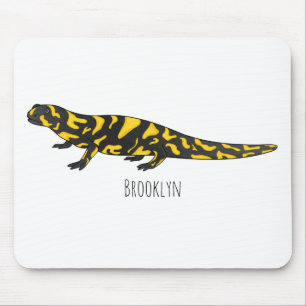 Alfombrilla De Ratón Ilustracion personalizado de salamandra tigre