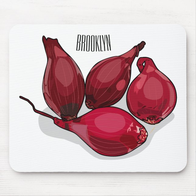 Alfombrilla De Ratón Ilustracion personalizado de Shallot (Frente)