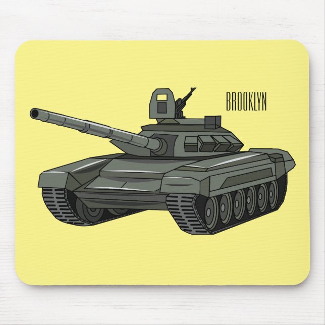Alfombrilla De Ratón Ilustracion personalizado de tanques (Frente)