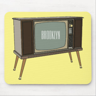 Alfombrilla De Ratón Ilustracion personalizado de televisión