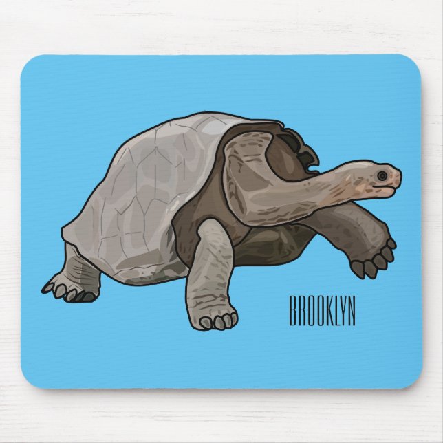 Alfombrilla De Ratón Ilustracion personalizado de tortugas de Galápagos (Frente)