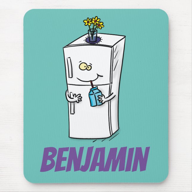 Alfombrilla De Ratón Ilustracion personalizado frigorífico divertido (Frente)