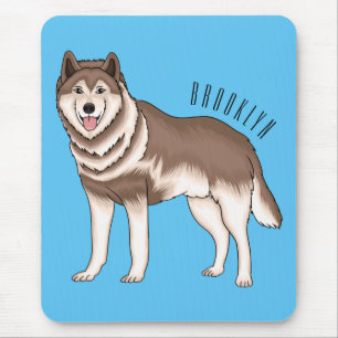 Alfombrilla De Ratón Ilustracion personalizado husky siberiano