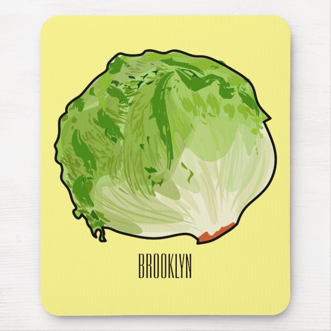 Alfombrilla De Ratón Ilustracion personalizado Lettuce (Frente)