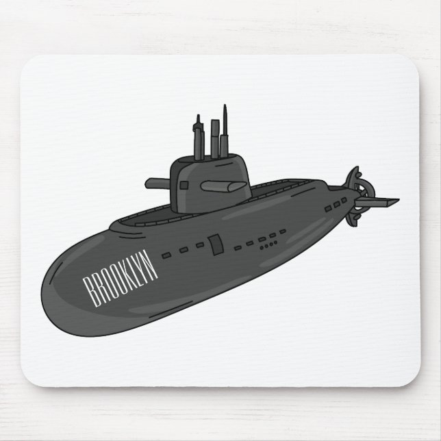 Alfombrilla De Ratón Ilustracion personalizado submarino (Frente)