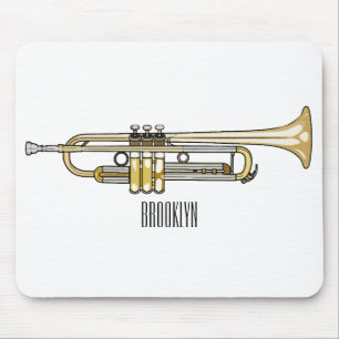 Alfombrilla De Ratón Ilustracion personalizado Trumpet