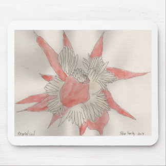 Alfombrilla De Ratón Ilustracion rosado de la flor