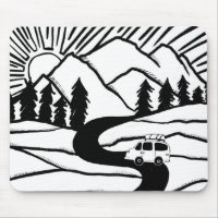 Ilustracion Vanlife MOUNTAIN SUNRISE