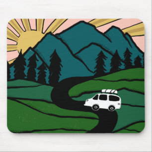 Alfombrilla De Ratón Ilustracion Vanlife MOUNTAIN SUNRISE