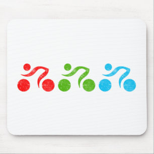 Alfombrilla De Ratón Ilustrador de la bicicleta divertida