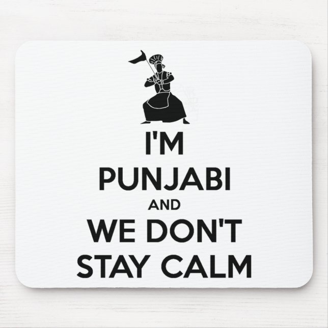 Alfombrilla De Ratón Im Punjabi And We Dont Keep Calm Baby  (Frente)