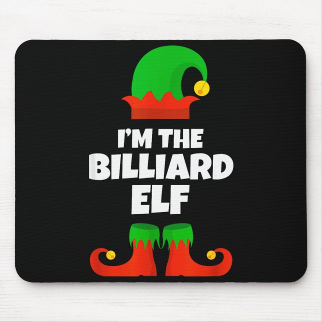 Alfombrilla De Ratón I'm The Billiard Elf Family Pajama Christmas Funny (Frente)