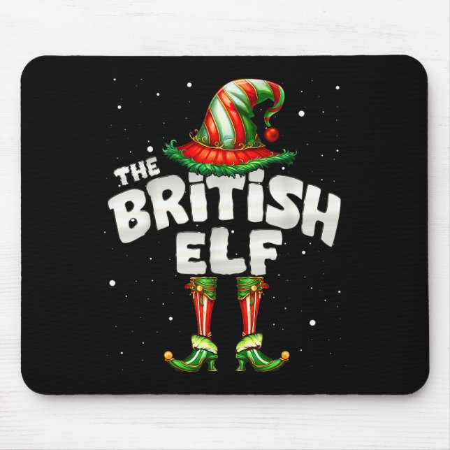 Alfombrilla De Ratón I'm The British Elf Family Matching Group Christma (Frente)