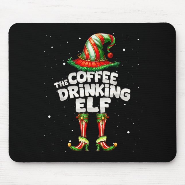 Alfombrilla De Ratón I'm The Coffee Drinking Elf Family Matching Group  (Frente)