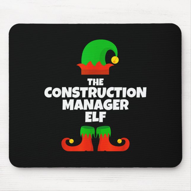 Alfombrilla De Ratón I'm The Construction Manager Elf Family Pajama Chr (Frente)