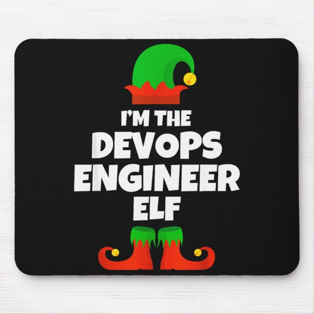 Alfombrilla De Ratón I'm The Devops Engineer Elf Family Pajama Christma (Frente)