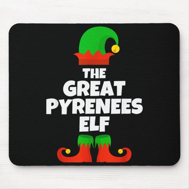 Alfombrilla De Ratón I'm The Great Pyrenees Elf Family Pajama Christmas (Frente)