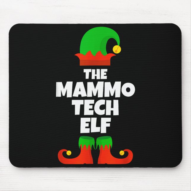 Alfombrilla De Ratón I'm The Mammo Tech Elf Family Pajama Christmas Mam (Frente)