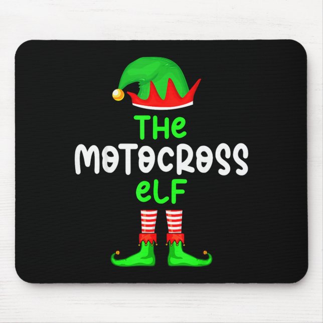 Alfombrilla De Ratón I'm The Motocross Elf Dirt Bike Christmas Matching (Frente)