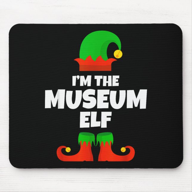 Alfombrilla De Ratón I'm The Museum Elf Family Pajama Christmas Funny  (Frente)