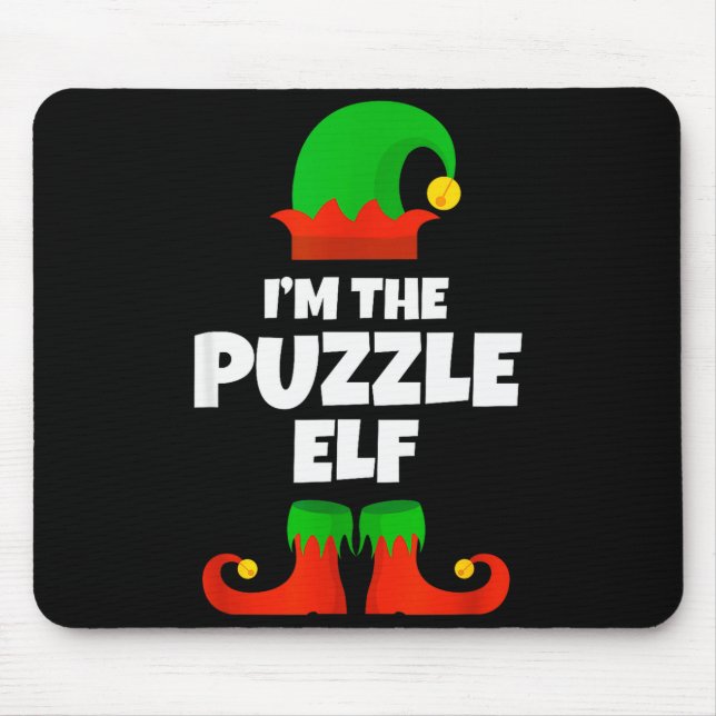 Alfombrilla De Ratón I'm The Puzzle Elf Family Pajama Christmas Funny  (Frente)