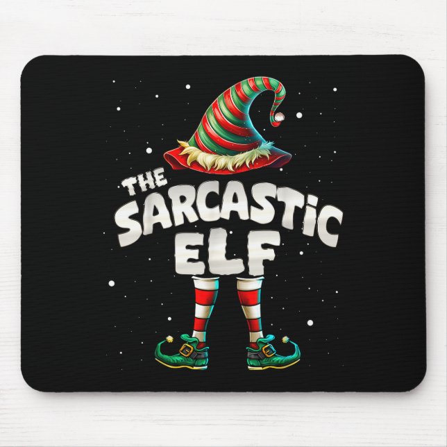 Alfombrilla De Ratón I'm The Sarcastic Elf Family Matching Group Christ (Frente)