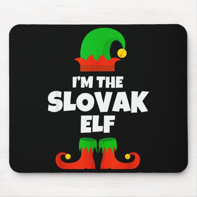 Alfombrilla De Ratón I'm The Slovak Elf Family Pajama Christmas Funny S (Frente)