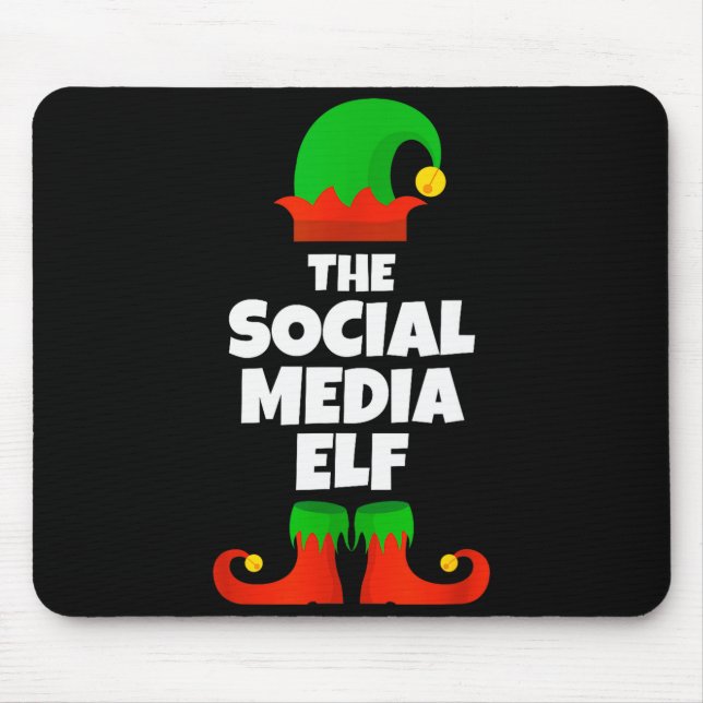 Alfombrilla De Ratón I'm The Social Media Elf Family Pajama Christmas F (Frente)