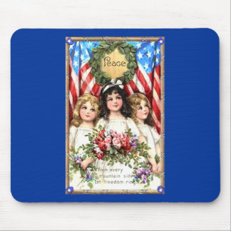 Alfombrilla De Ratón Imagen americana del vintage en las camisetas,