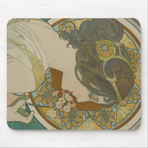 Alfombrilla De Ratón Imagen de Alphonse Mucha (1899)