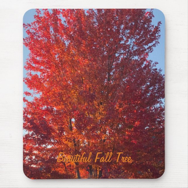 Alfombrilla De Ratón Imagen de árbol de otoño | (Frente)