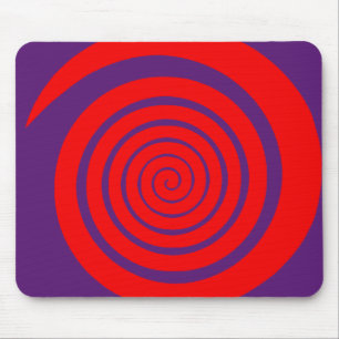 Alfombrilla De Ratón imagen de espiral hipnótica roja