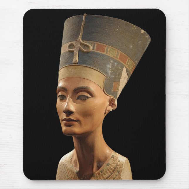 Alfombrilla De Ratón Imagen del busto de Nefertiti en el museo de Neues (Frente)