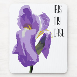 Alfombrilla De Ratón Imagen del vector de ordenador Purple Iris