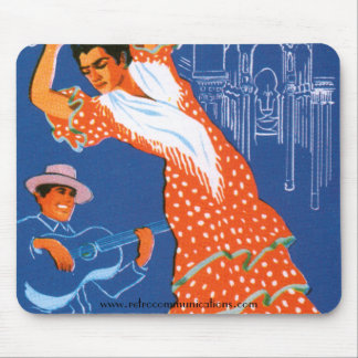 Alfombrilla De Ratón Imagen Mousepad del viaje del español del vintage