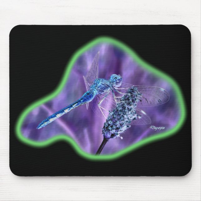 Alfombrilla De Ratón Imagen negativa 02 de la libélula (Frente)