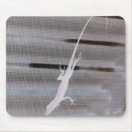 Alfombrilla De Ratón Imagen negativa de un lagarto en una pantalla de v