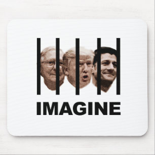 Alfombrilla De Ratón Imaginen a Trump, McConnell y Ryan tras las rejas