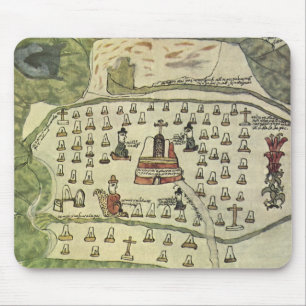 Alfombrilla De Ratón Imperio Azteca de Moctezuma, Mapa Antiguo del Mund