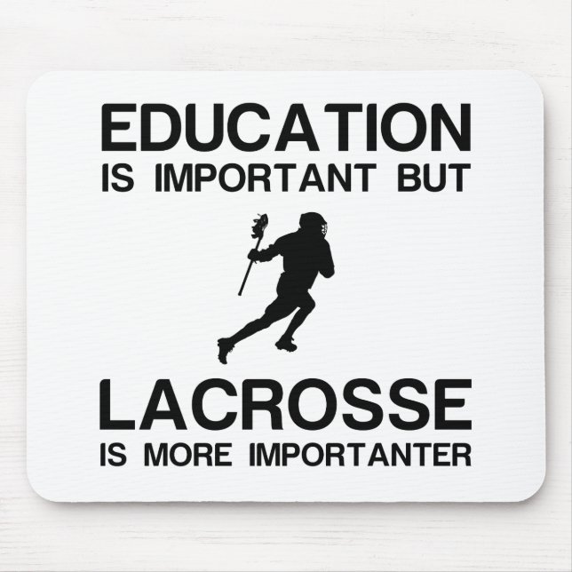 ALFOMBRILLA DE RATÓN IMPORTANTE DE LA EDUCACIÓN EN LACROSSE (Frente)