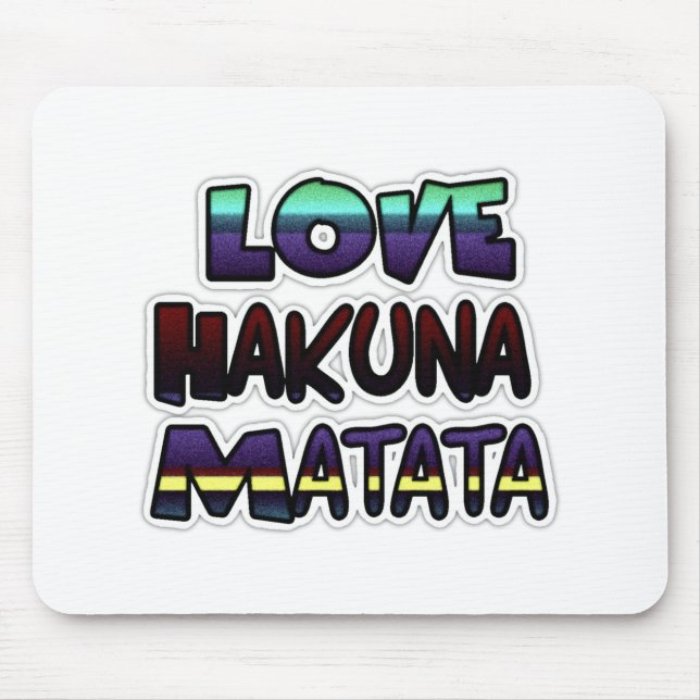 Alfombrilla De Ratón Impresión artística Hakuna Matata (Frente)