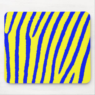 Alfombrilla De Ratón Impresión cebra (amarillo y azul)